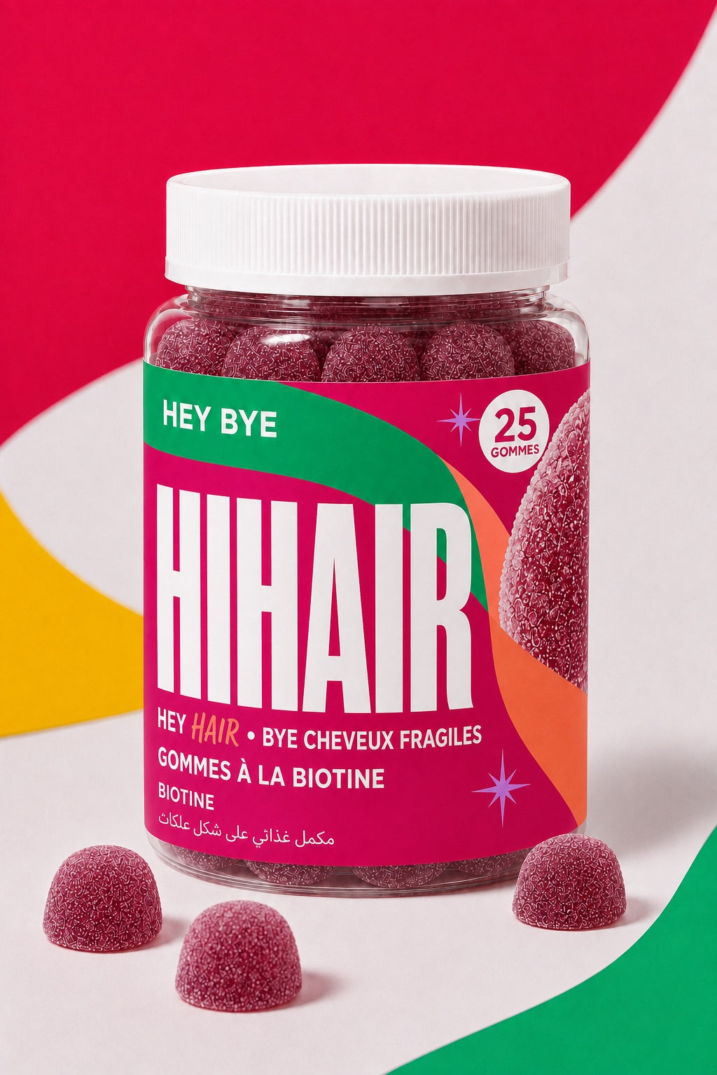 HIHAIR biotin gummies by HEY BYE